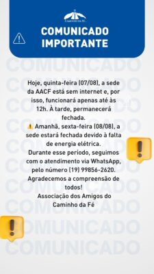 comunicadoCaminhodafe